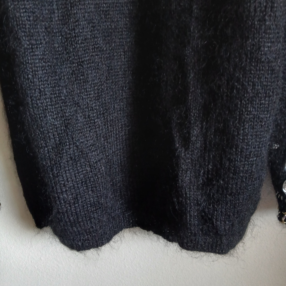 Maggie Lawrence Vtg Mohair Whimisgoth Black Sweater Size Large - Picture 3 of 13